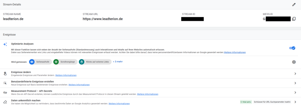 So finden Sie Ihre Mess-ID in GA4.